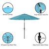 Pure Garden 10-Foot Outdoor Tilting Patio Umbrella with Base, Blue 50-100-BB